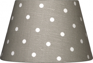 Lampenschirm groß taupe grau mit Punkten M3